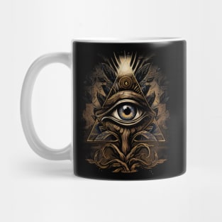 All seeing eye - Gold Mug